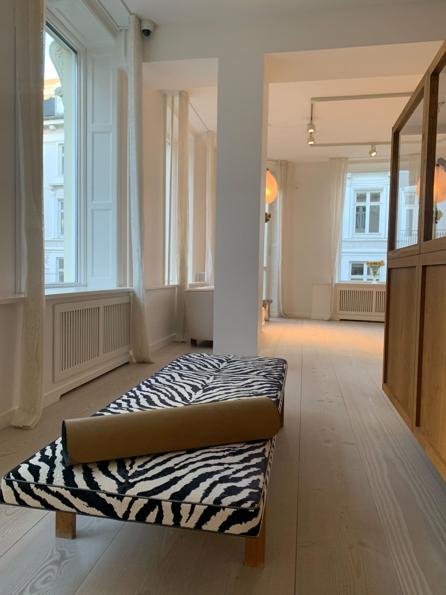 Corporate Pilates class in a Copenhagen office